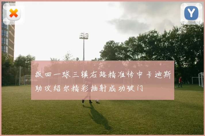 扳回一球三镇右路精准传中卡迪斯助攻绍尔精彩抽射成功破门
